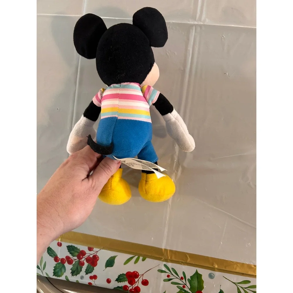 Disney Mickey Mouse Plush Just Play Striped Shirt Blue Shorts Small Soft Toy